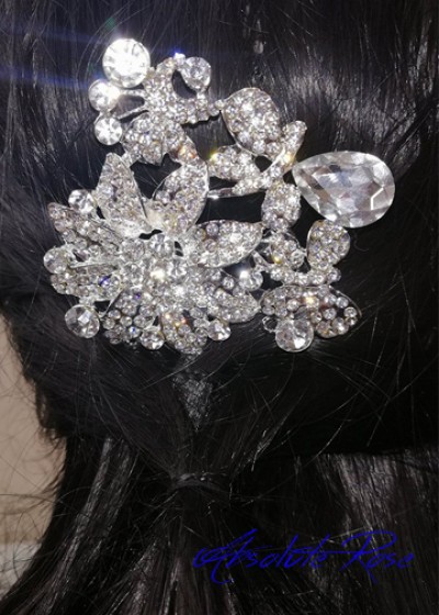 Гребенче-украса за коса белгийски кристали Crystal Camelia